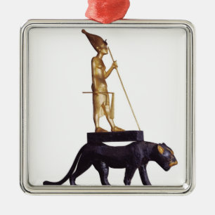 Statuette of the king upon a Leopard Metal Tree Decoration