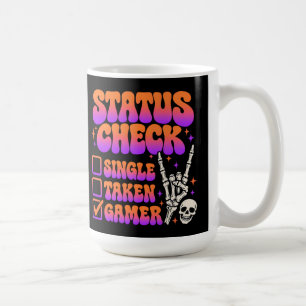 Status check gamer humour for gaming fans coffee mug