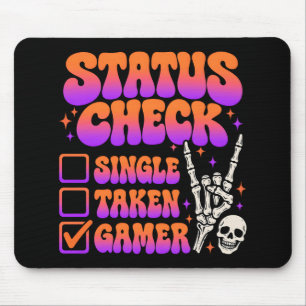 Status check gamer humour for gaming fans mouse pad