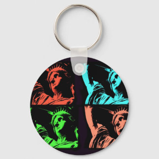 Status of Liberty Collage Key Ring
