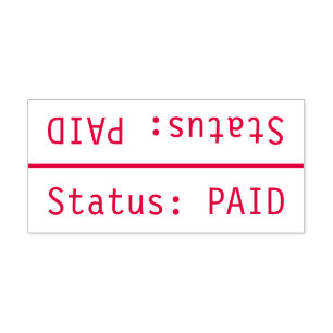 "Status: PAID" Rubber Stamp