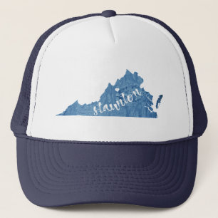 Staunton Virginia Wood Grain Trucker Hat