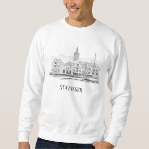 Stavanger Norway Beautiful Streetscape Drawing Sweatshirt