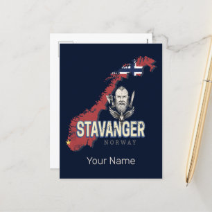 Stavanger Norway Retro City Map Vintage Holiday