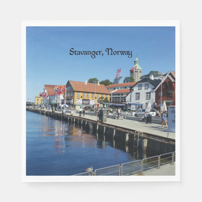 Stavanger, Norway scenic photo Napkin (Front)