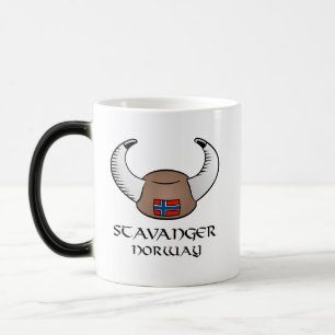 Stavanger Norway Viking Hat Magic Mug