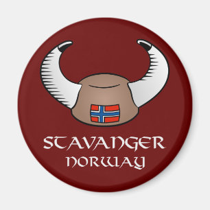 Stavanger Norway Viking Hat Magnet
