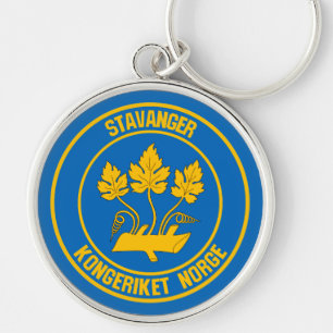 Stavanger Round Emblem Key Ring