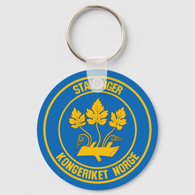 Stavanger Round Emblem Key Ring (Front)