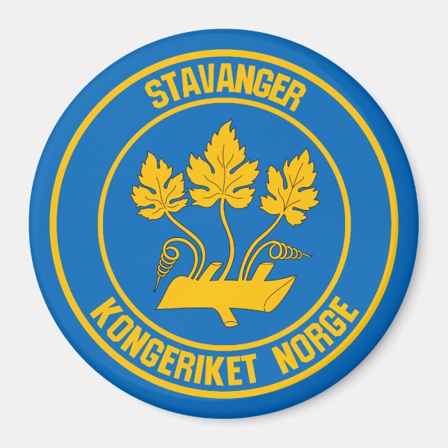 Stavanger Round Emblem Magnet (Front)