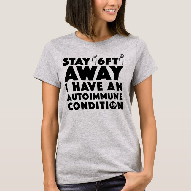 Stay 6ft Away [Ink/Gray] T-Shirt (Front)