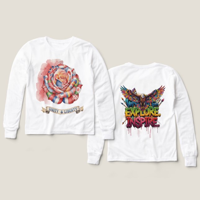 "Stay Alive & Endure Inspire – Motivational Long S (Design Front & Back)