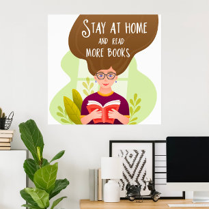 Stay At Home And Read More Books Poster