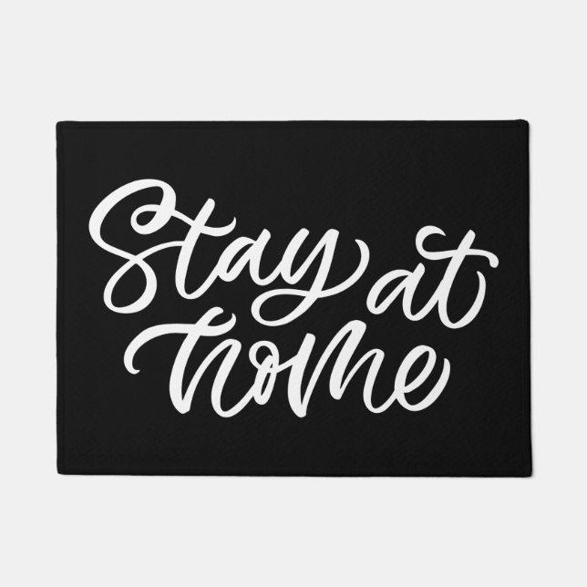 Stay At Home | Fancy Font Doormat (Front)