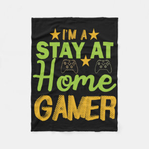 Stay At Home Gamer - Video Game Enthusiasts Fleece Blanket
