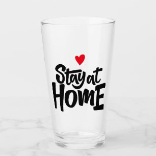 Stay At Home Heart Glass