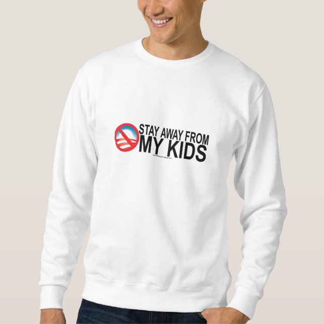 Stay Away From My Kids Mens Adult Sweatshirt (Front)