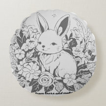 Stay away from tears and make happinesRound Pillow