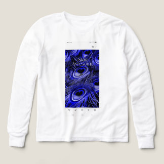 Stay Awesome Blue Peacock Feather Inspirational d