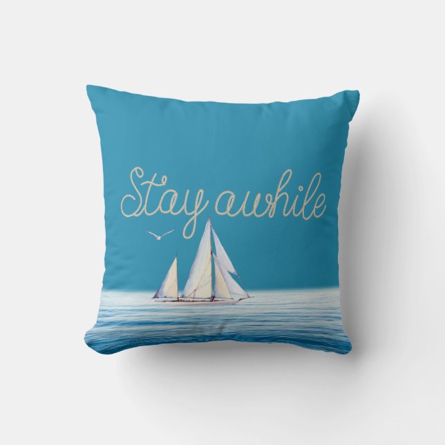 Stay Awhile Rope with Sailboat Cushion (Front)