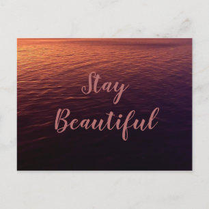 Stay Beautiful Ocean Sunset Postcard