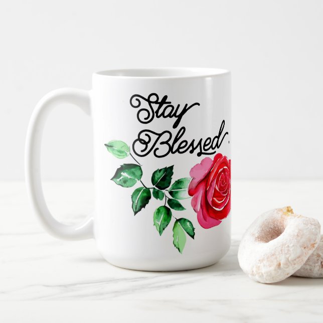 Stay blessed coffee mug (With Donut)