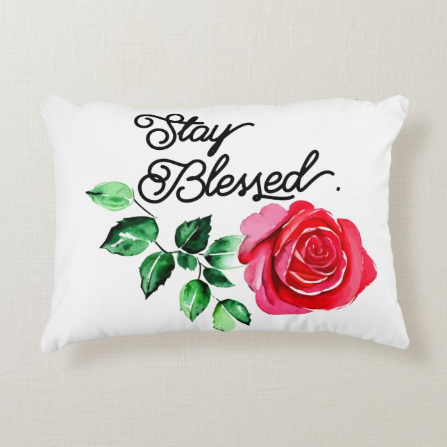 Stay blessed  decorative cushion (Front)