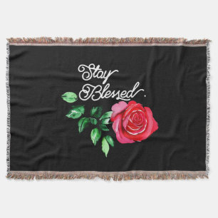 Stay blessed throw blanket
