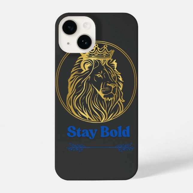 Stay Bold – Royal Lion King Design | Symbol of Str iPhone Case (Back)