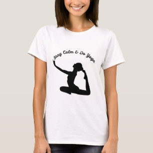 Stay Calm & Do Yoga T-Shirt Minimal Yoga Pose
