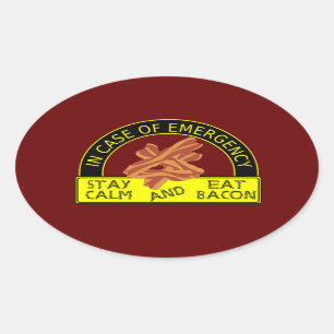 Stay Calm, Eat Bacon Sticker