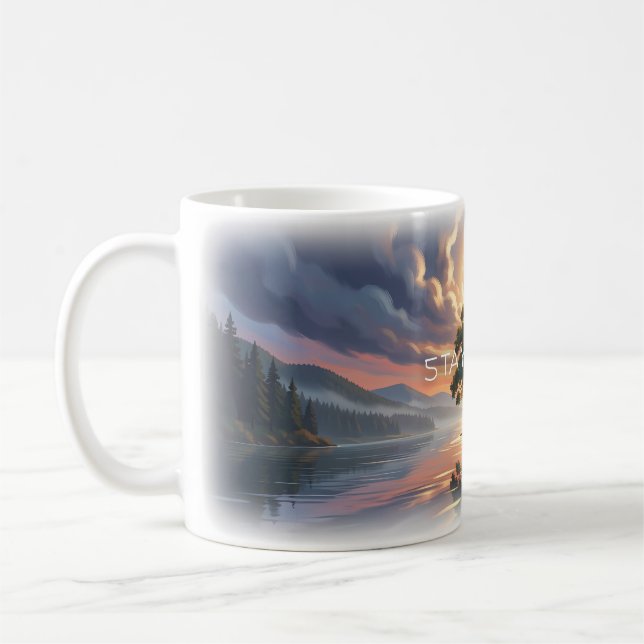 🌕 Stay Calm Moonlit Tree Panoramic Mug (Left)