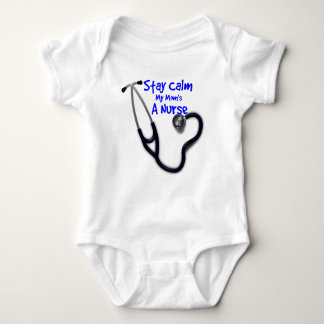 Stay calm my mum's a nurse baby bodysuit