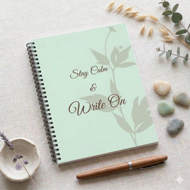 Stay Calm & Write On Minimal Aesthetic Notebook (A calm and minimal notebook designed for peaceful writing and everyday creativity.)