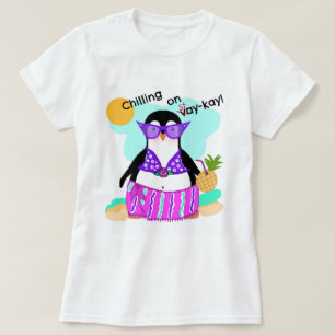 Stay-cation (vacation) Penguin T-SHIRT
