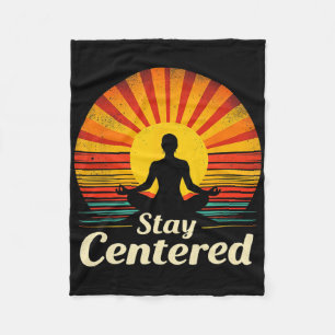 Stay Centred Vintage Yoga Fleece Blanket