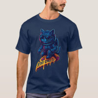 Stay Cheesy Space Cat Funny Astronaut Pizza