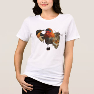 Stay Chirp Aesthetic Bird AI Graphic Women T-Shirt Tri-Blend Shirt