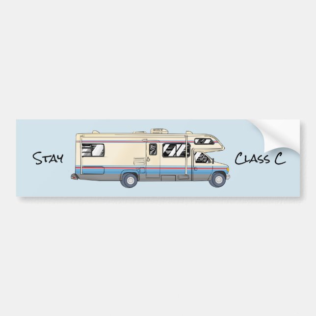 Stay Class C Motorhome Bumper Sticker (Front)