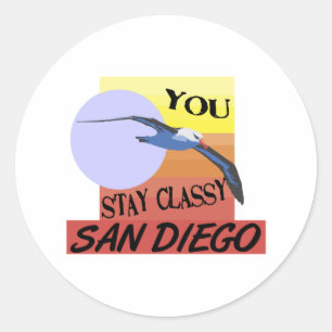 Stay Classy San Diego Classic Round Sticker
