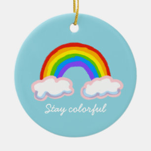 Stay colorful ceramic tree decoration