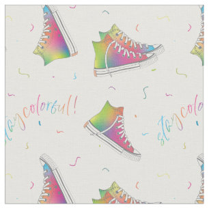 Stay Colourful Tie-dye high-top sneakers design Fabric