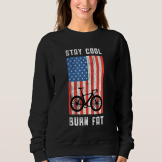 Stay Cool Burn Fat Bike Fat Tires Mtb Biker Fat B Sweatshirt