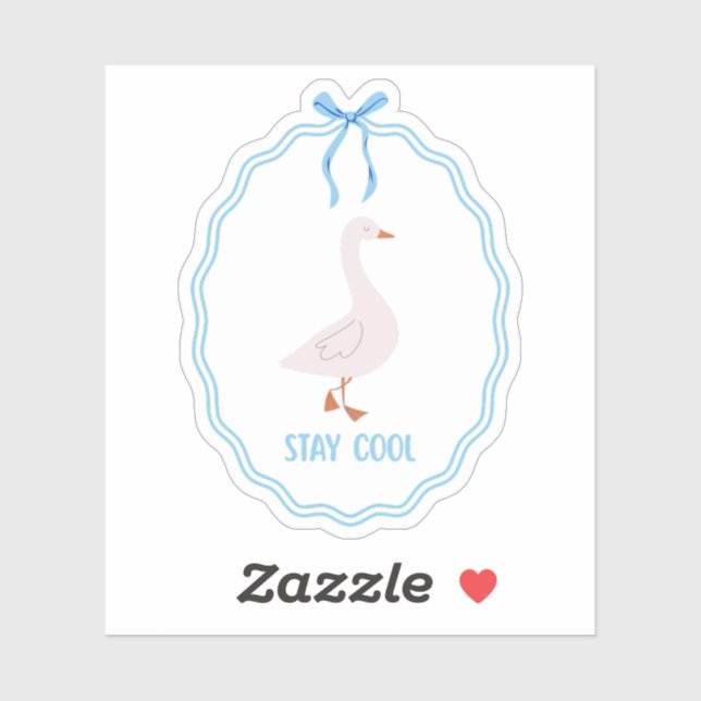 Stay Cool Cute Goose with Ribbon Frame (Sheet)