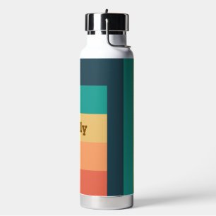 Stay Cool in Style – Retro Striped Water Bottle