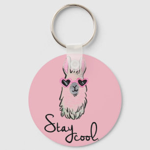 Stay Cool Llama Key Ring