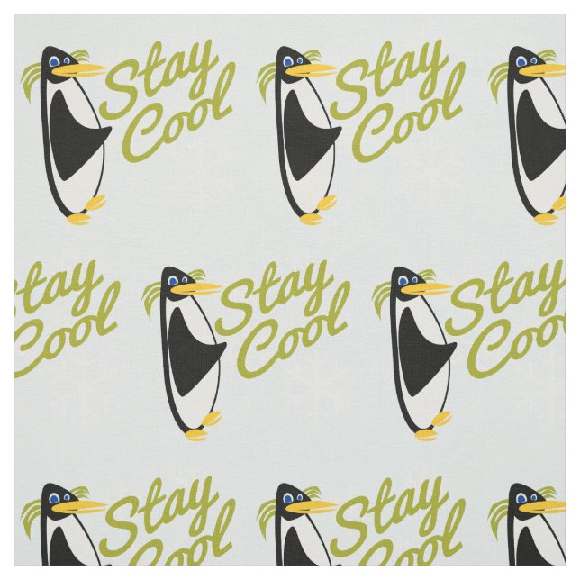 Stay Cool Penguin Fabric (Swatch)