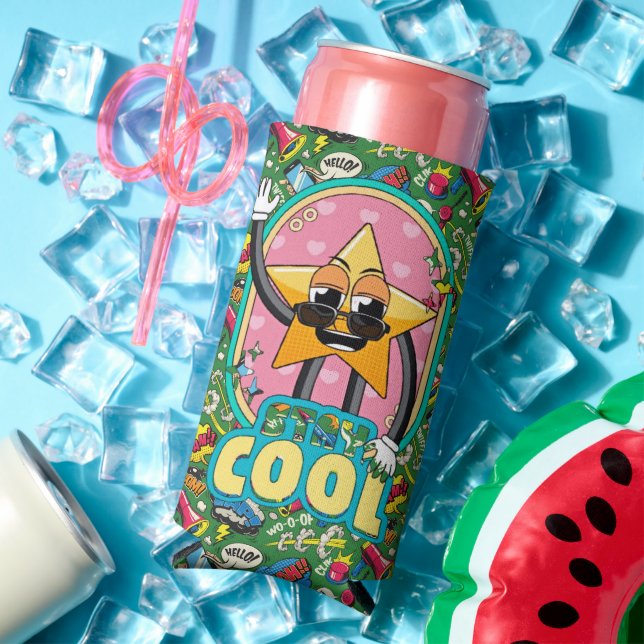 Stay Cool Retro Pop Art Can Cooler (In Situ Summer)