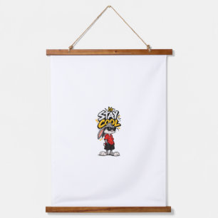Stay Cool Street Style Rabbit Graphic – Funny Urba Hanging Tapestry