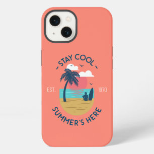 Stay Cool Summer’s Here Beach Sunset iPhone 13 Case